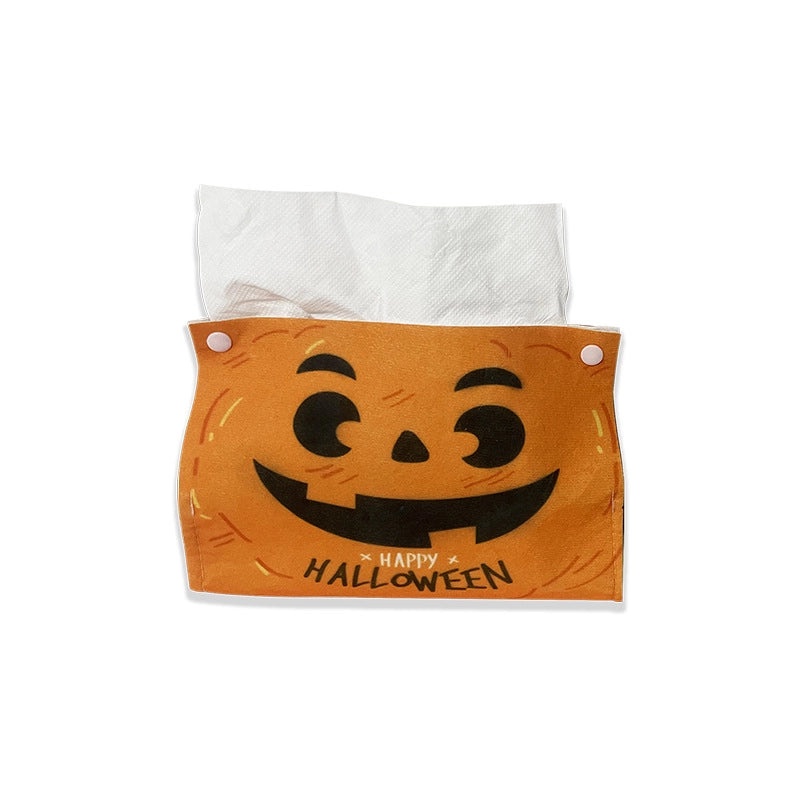 Halloween Pumpkin Skull Tissue Box Cover Nonwoven Party Decoration|Home Decor