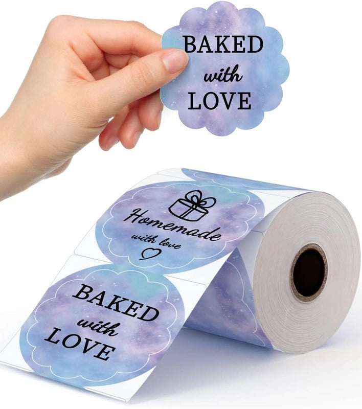 Phomemo Round Waterproof Thermal Label Paper Self-Adhesive Electronic Logistics Shipping Labels|打印耗材