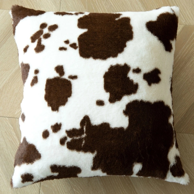 Colorful PU Leather Milk Fiber Decorative Throw Pillow|Home Decor Pillows