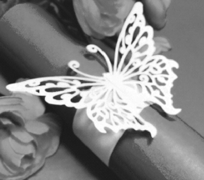 Minimalist Butterfly Napkin Rings Reflective Paper for Holidays and Daily Use|Home Decor Table Accessories