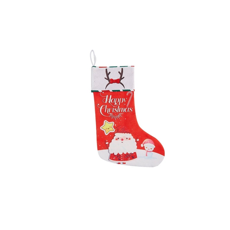 Christmas Holiday Socks 300g Cotton Linen Kids Gift Bags Festive Decorations | Holiday Accessories