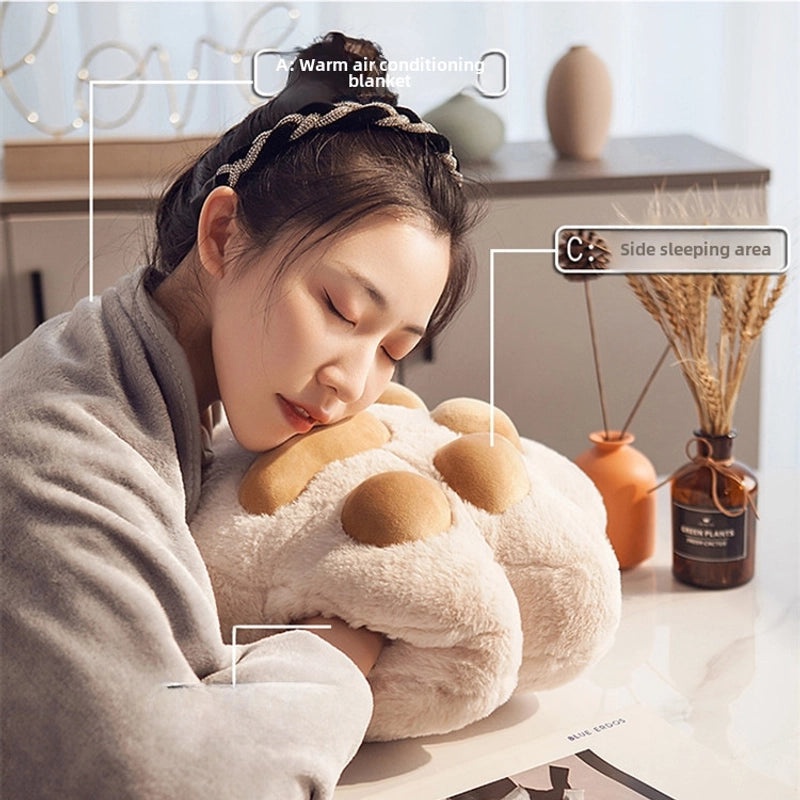Cat Claw Car Pillow Quilt Multifunctional Office Nap Cushion Air Conditioning Blanket 3-in-1 Travel and Rest Pillow|Office & Travel Pillows