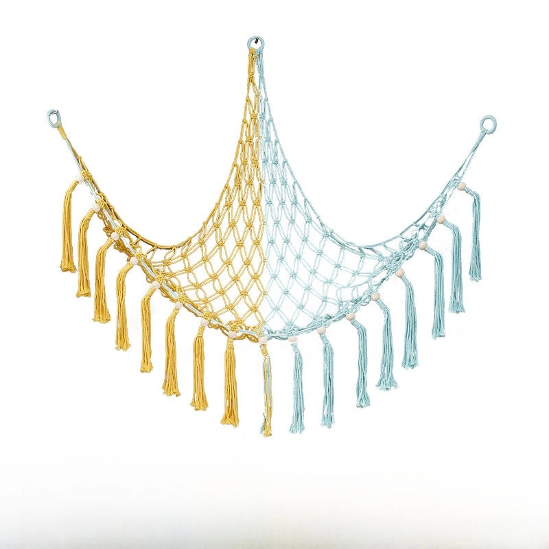 Bohemian Triangle Mesh Plush Toy Hammock Handwoven Lace Hanging Storage Organizer|Home & Living Storage