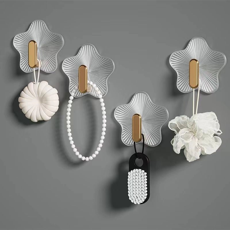 Simple Star-Shaped Plastic Wall Hooks|Home Organization & Storage Accessories