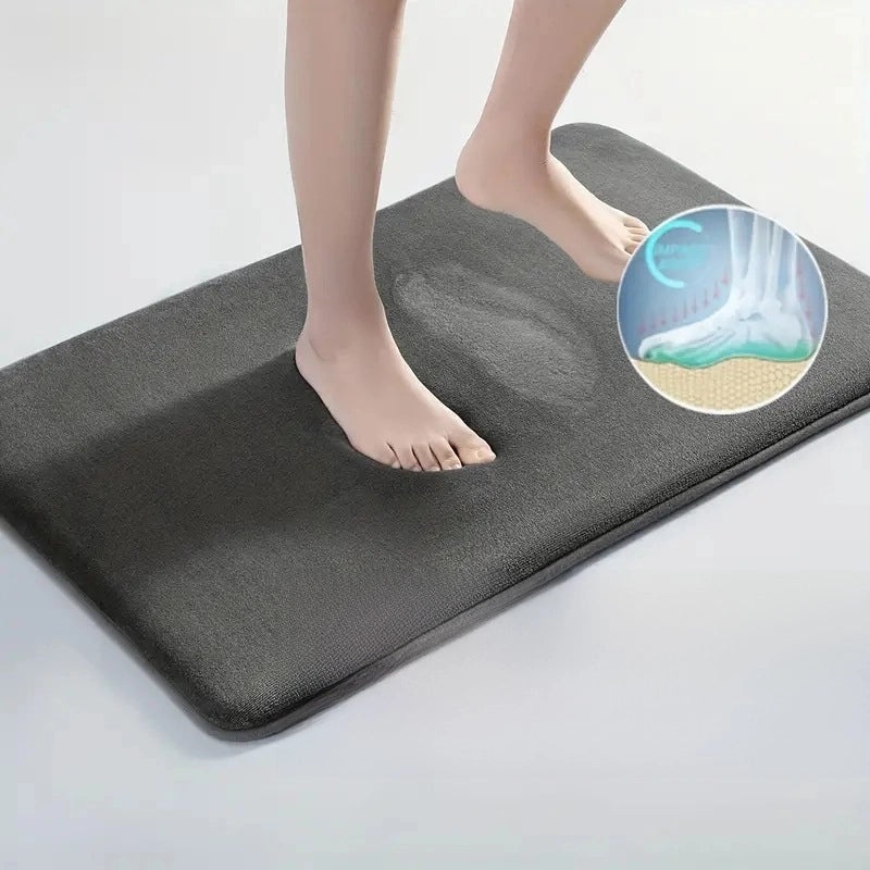 Thickened Plain Flannel Non-slip Living Room Rug Absorbent Sofa Coffee Table Mat Bedroom Door Foot Mat|Home Decor Rugs