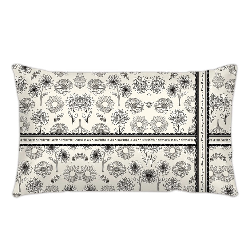 Charming Letter and Daisy Print Polyester Pillowcases for Bedding|Home Decor & Bedding