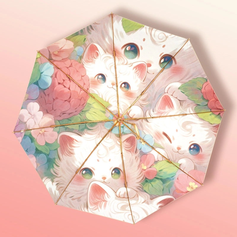 Advanced Folding Curved Handle UV Protection Sun and Rain Umbrella | Outdoor Accessories