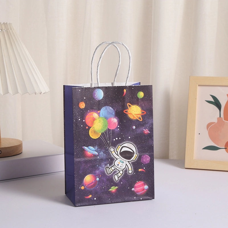 Spaceman Kraft Paper Tote Bag for Party Gifts and Clothing Packaging | Gift Bags & Packaging