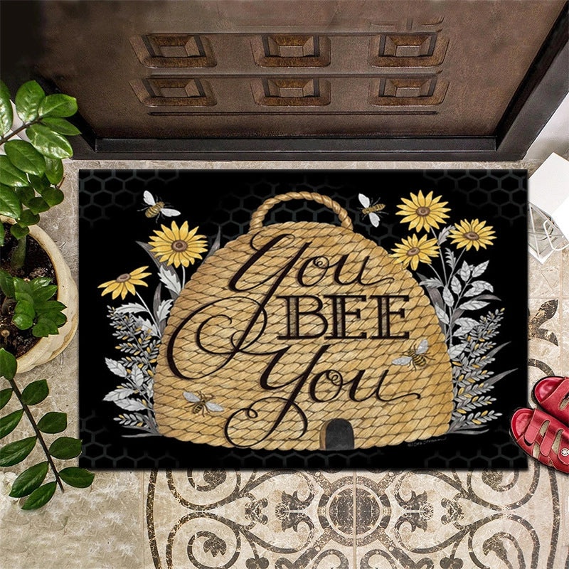 Retro Floral Animal Print Polyester Bath Rug for Bathroom | Home Decor & Bath Accessories