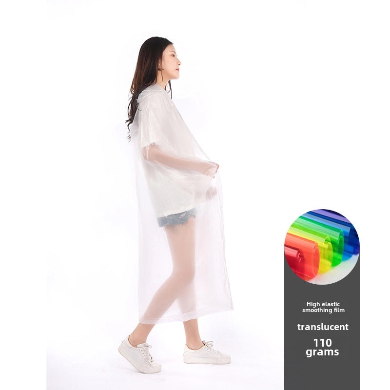 Thickened Disposable Adult Rain Poncho Lightweight EVA Outdoor Travel Raincoat with Logo Printing|Rain Gear & Ponchos