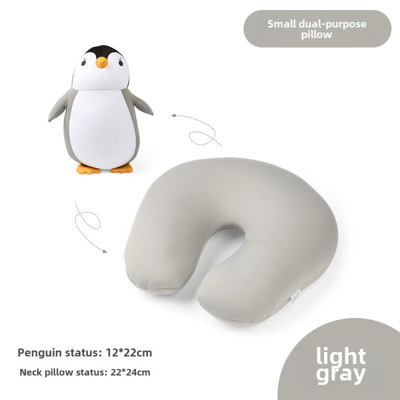 Cartoon Penguin U-Shaped Neck Pillow with Foam Particles | Travel Pillows & Neck Support