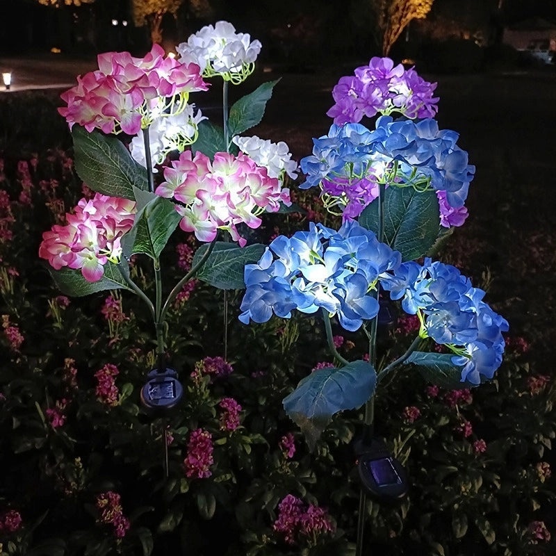 Solar Powered LED Hydrangea Lawn Lamp Waterproof Outdoor Garden Balcony Decoration|Outdoor Lighting