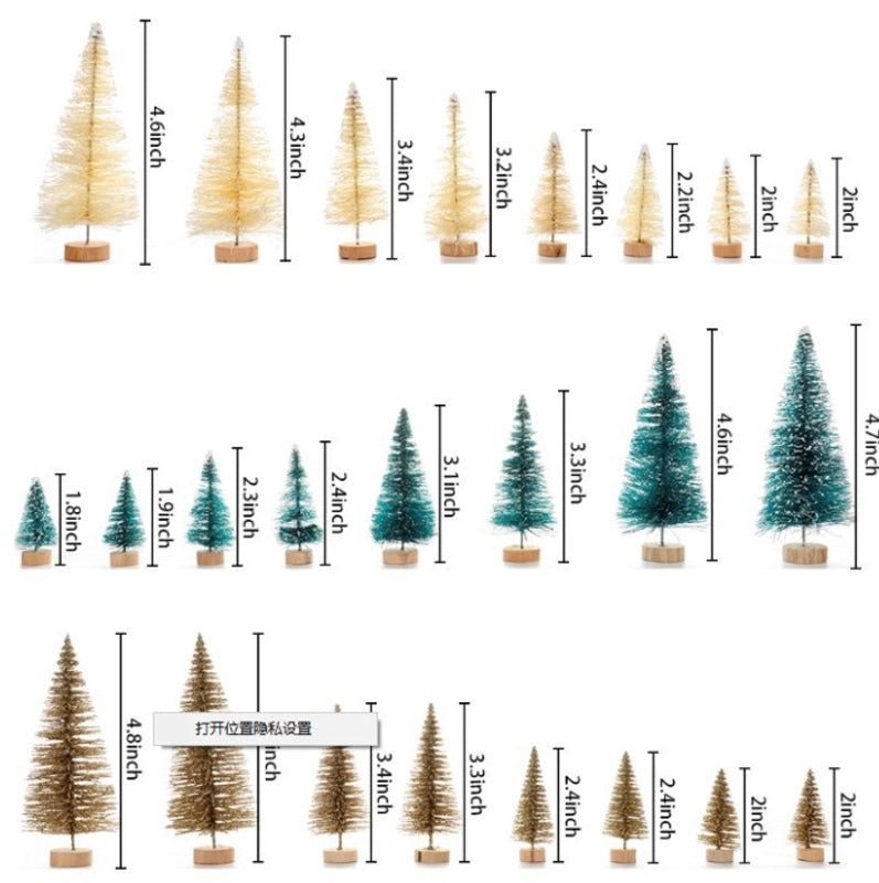 Christmas Decorations Gift Bag with Mini DIY Tree Accessories and Snow Pine Tower|Holiday Décor