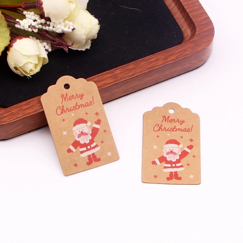 100 PCS Christmas Jewelry Packaging Cards Minimalist Letter Design|Jewelry Packaging Supplies