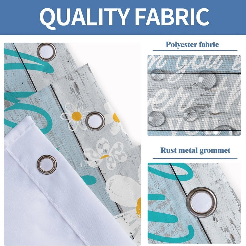 Minimalist Polyester Letter Pattern Shower Curtain for Bathroom Decor|Home & Bath Accessories