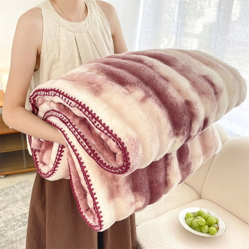 Cozy Solid Color Polyester Throw Blanket for Couch and Sofa Decor | Home Textiles & Accessories