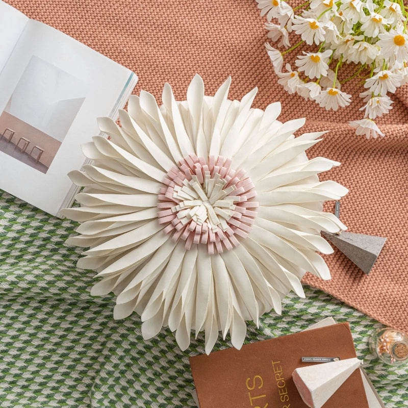 Heart-Shaped Solid Color Flower Pillow Covers for Couch and Sofa Decor | Home Decor & Cushion Covers