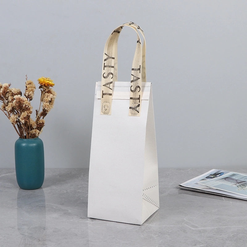 Minimalist Modern Letter Cake Design Thermal Nonwoven Tote Bag|Fashion Accessories Bags