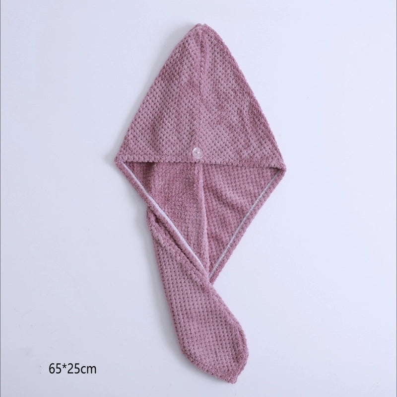 Classic Solid Color Coral Fleece Hair Towel Cap for Women | Hair Accessories