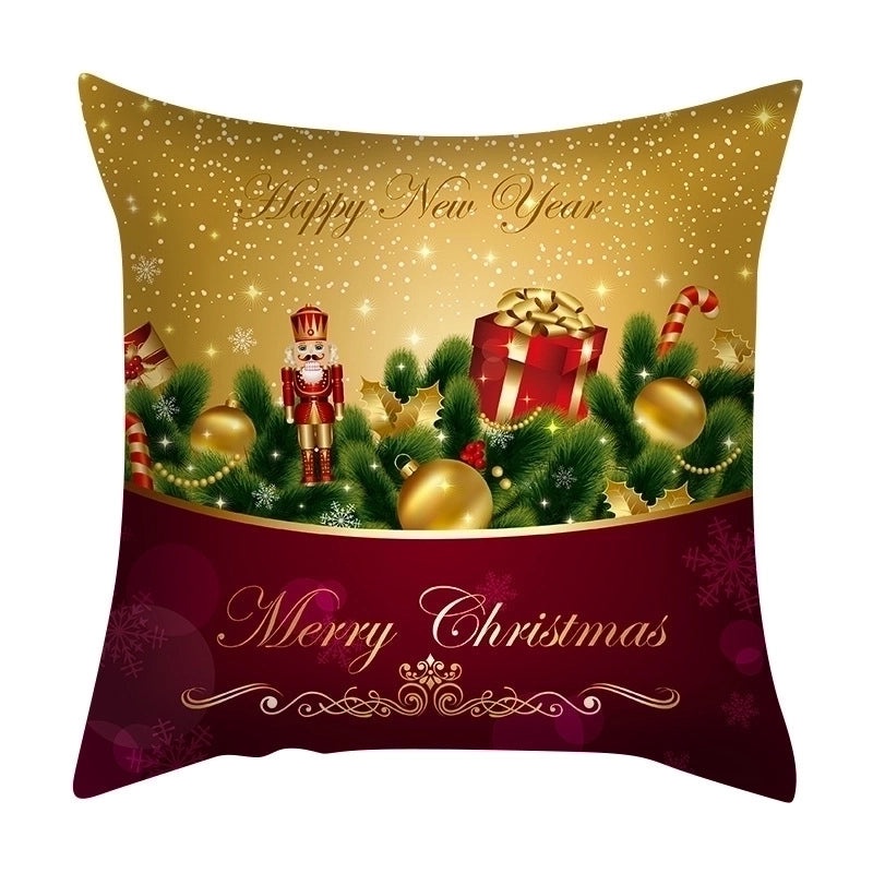 Christmas Vacation Santa Claus Peach Skin Pillow Covers Sofa Couch Decorative Cases|Home Decor