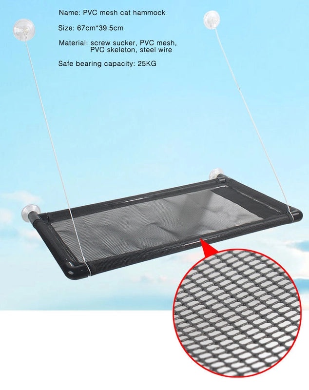 Super Strong Suction Cup Cat Hammock Balcony Bed Climbing Frame Nest for Pets|Pet Supplies