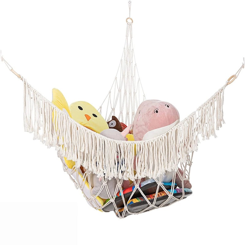 Bohemian Triangle Mesh Plush Toy Hammock Handwoven Lace Hanging Storage Organizer|Home & Living Storage