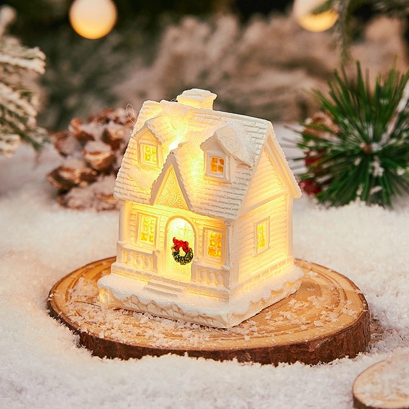 Christmas Mini Ornaments Luminous Holiday Decorations Christmas Eve Micro Landscape Desktop Window Gift Ideas|Home Decor & Holiday Accessories