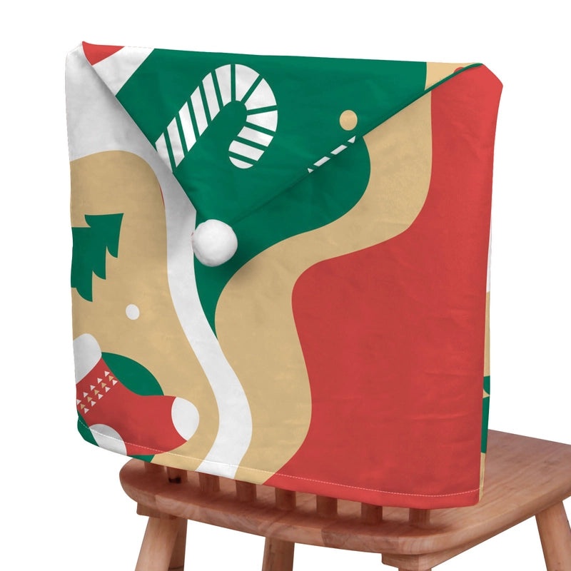 Christmas Animal Santa Chair Cover Polyester Holiday Party Decor|Holiday Party Supplies