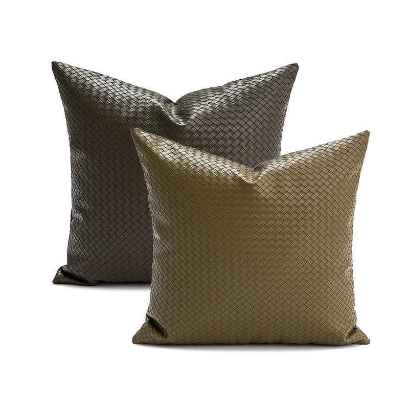 Elegant Simple Solid Color PU Leather Pillow Covers|Home Decor Accessories