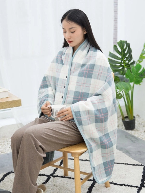 Cozy Plaid Polyester Throw Blanket for Home Decor | Home & Living Textiles