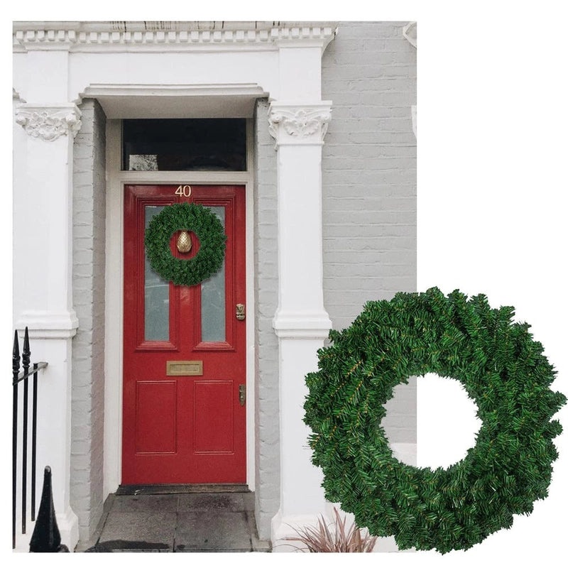 Christmas PVC Rattan Garland Flocking Wreath Holiday Decoration | Christmas Decorations