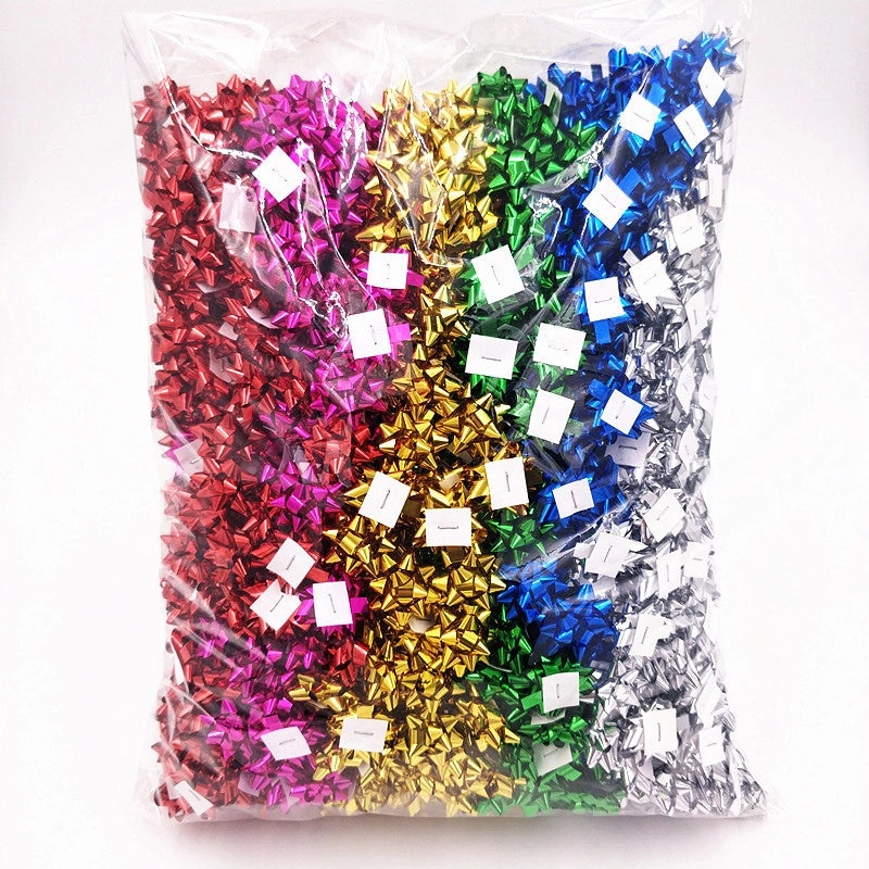 11 Inch Six Color Star Flower Christmas Decoration Bulk Pack 1000 Bags | Holiday Decor