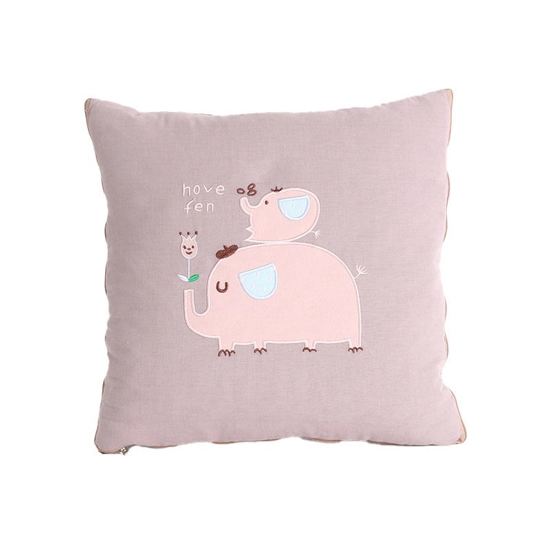 Cartoon House Pillow Quilt Multifunctional Dual-use Blanket and Pillow Two-in-One Soft Cozy Bedding|Home Textiles & Bedding