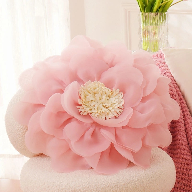 Heart-Shaped Solid Color Flower Pillow Covers for Couch and Sofa Decor | Home Decor & Cushion Covers