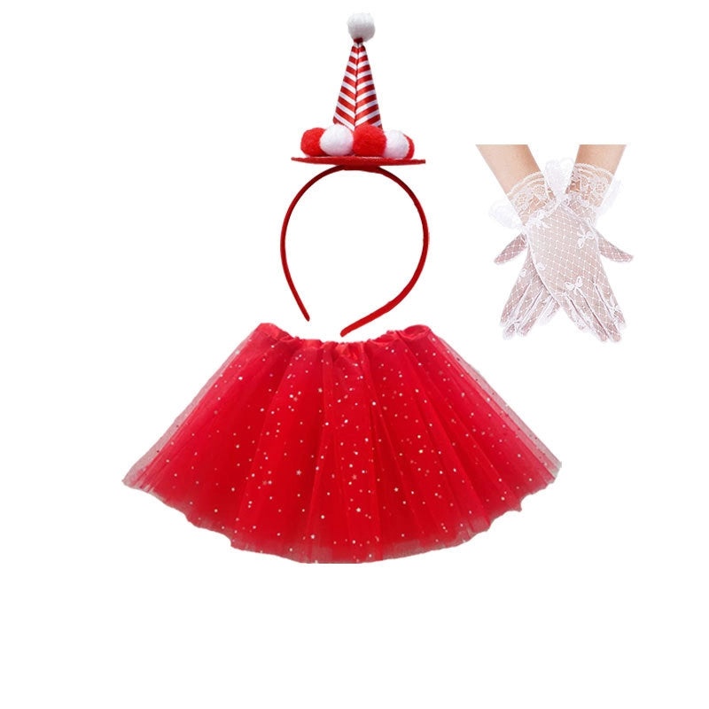 Valentine's Day Hair Band and Gloves Set for Adults and Kids | Hair Accessories & Costume Props