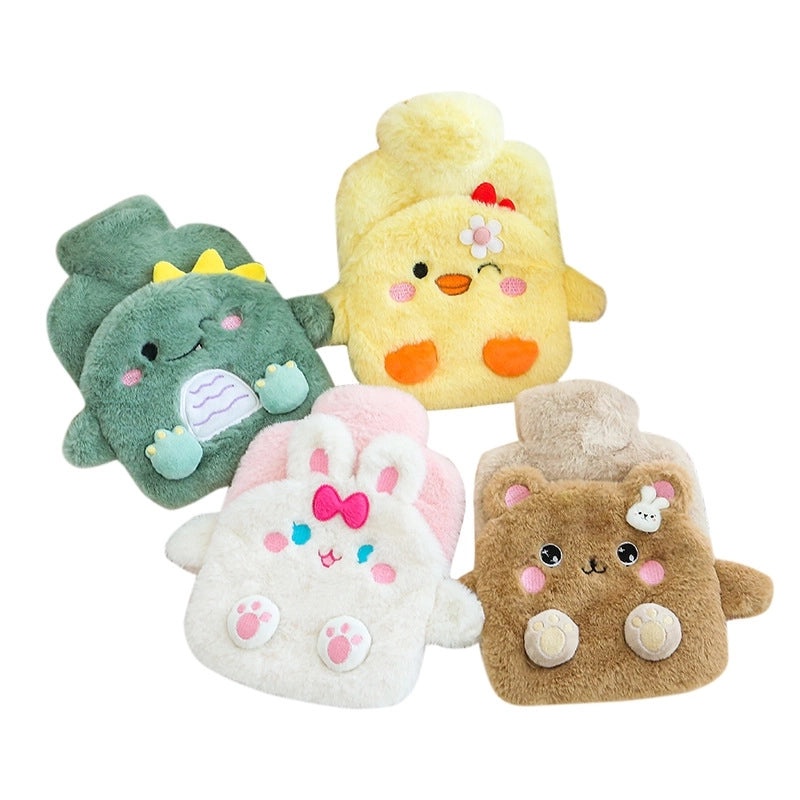 Cute Cartoon Rabbit Plush Hot Water Bag with Thick PVC Water Injection | Home & Living Warmers
