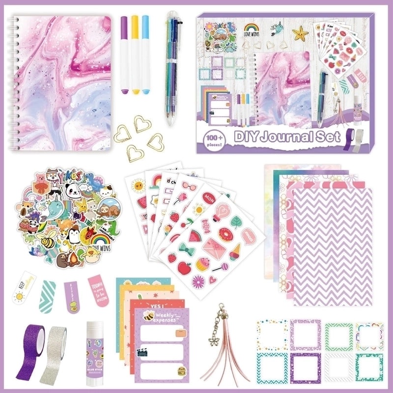Creative Kids Sticker Collection Complete Diary & Stationery Organizer Set|Children's Stationery & Journals
