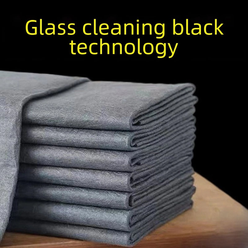 Magic Cleaning Cloth for Glasses and Mirrors No Streaks Watermark Free Grey Korean Fiber Towel|Home Cleaning Supplies