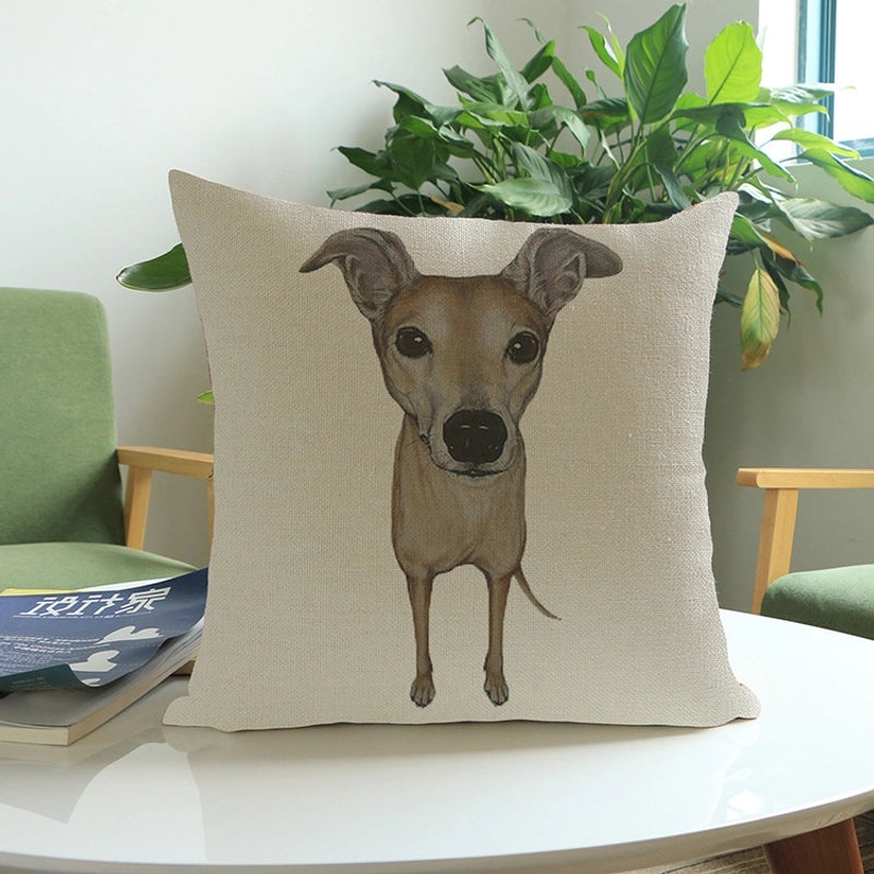 Adorable Dog Pattern Polyester Pillow Covers for Couch & Sofa Decor|Home Decor & Accessories