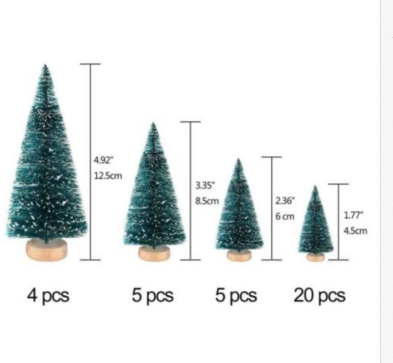 Christmas Decorations Gift Bag with Mini DIY Tree Accessories and Snow Pine Tower|Holiday Décor