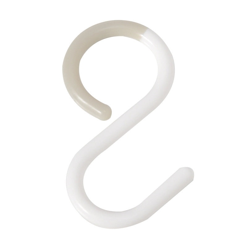 Japanese S-shaped Soft Head Hook for Kitchen Bathroom Wardrobe Door Hanging Anti-drop Crossbar Key Holder|Home Storage & Organization