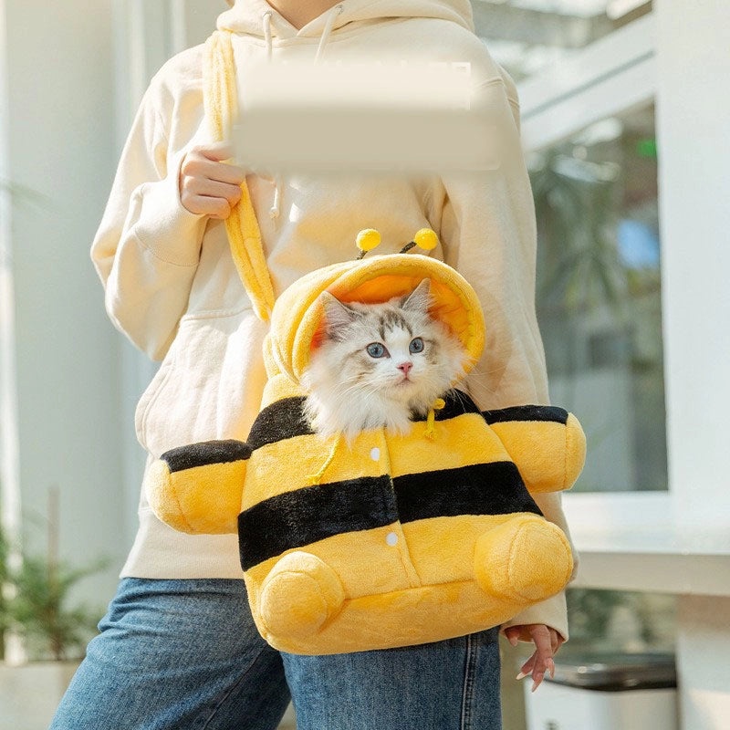 Adorable Canvas Cat & Small Dog Carrier Bag with Head-Out Window, Crossbody & Handheld Shoulder Pet Travel Bag|Pet Accessories