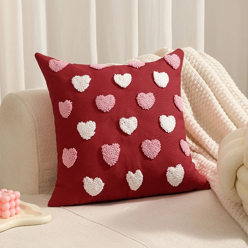 Elegant Heart Shape Minimalist Throw Pillow Case for Valentine's Day | Home Decor Pillows