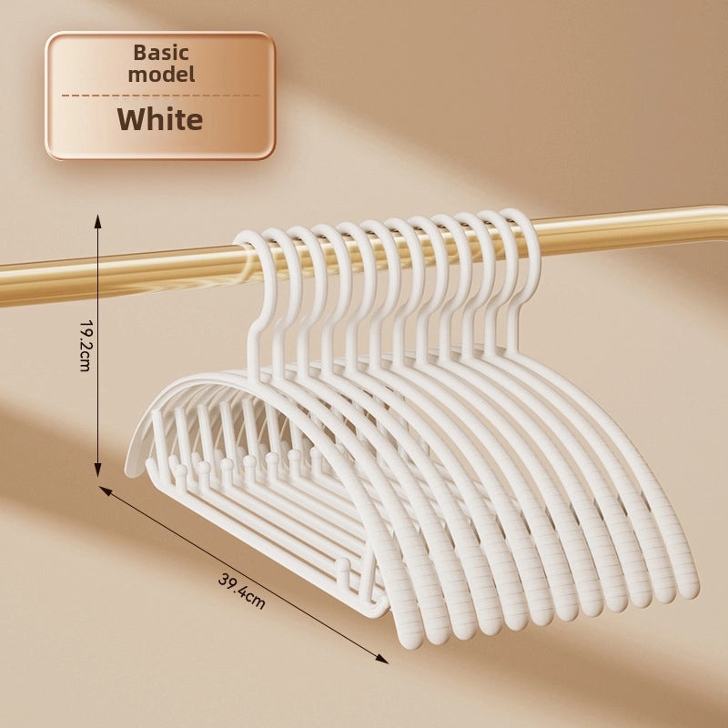 Seamless Wide Shoulder Non-slip Plastic Clothes Hanger for Adults | Home & Living Storage Solutions