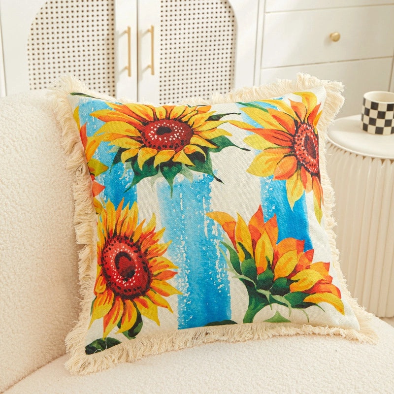 Minimalist Sunflower Throw Pillow with PP Cotton Filling for Casual Elegant Home Decor|Home Decor Pillows