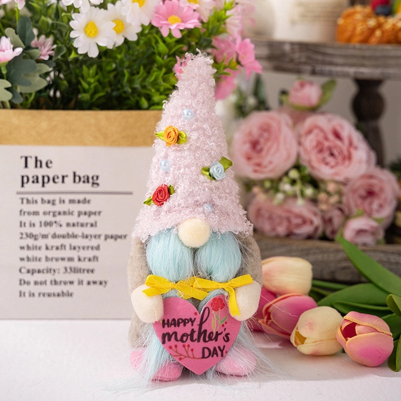 Mother's Day Heart-Shaped PP Cotton Plush Rudolph Doll for Indoor Family Gathering|Home Decor Gifts