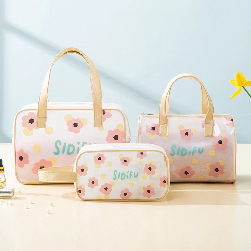 Korean Style Floral Butterfly PVC Pouch|Accessories Storage Bags