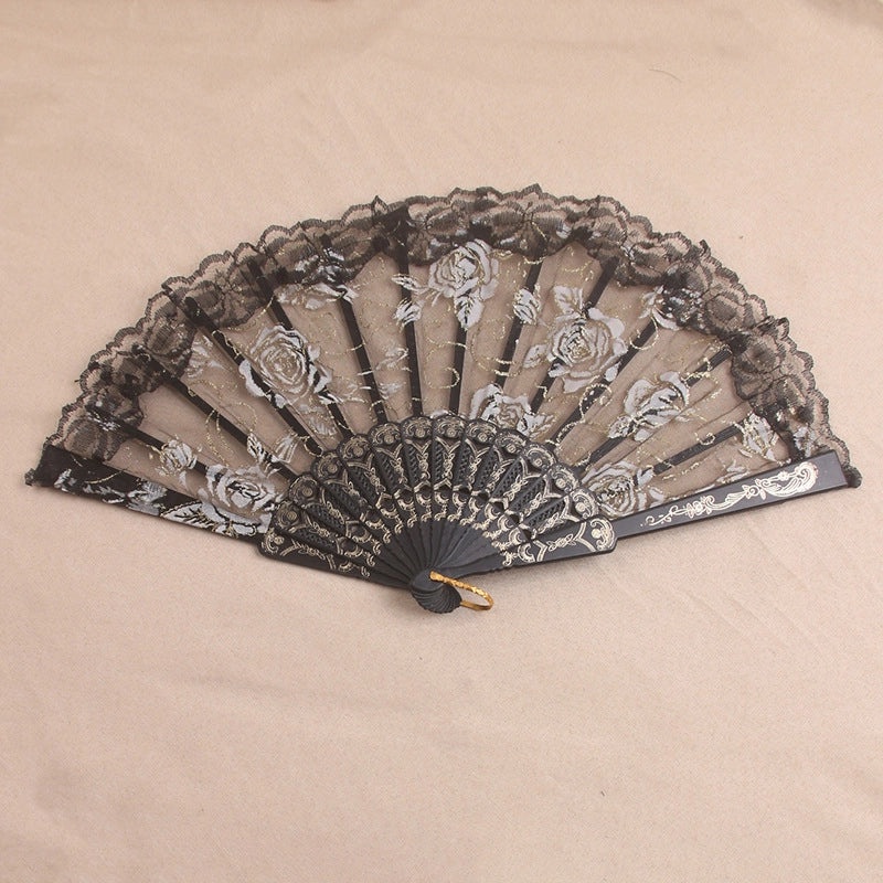 Transparent Lace Folding Fan for Dance and Home Decor | Home & Living Accessories