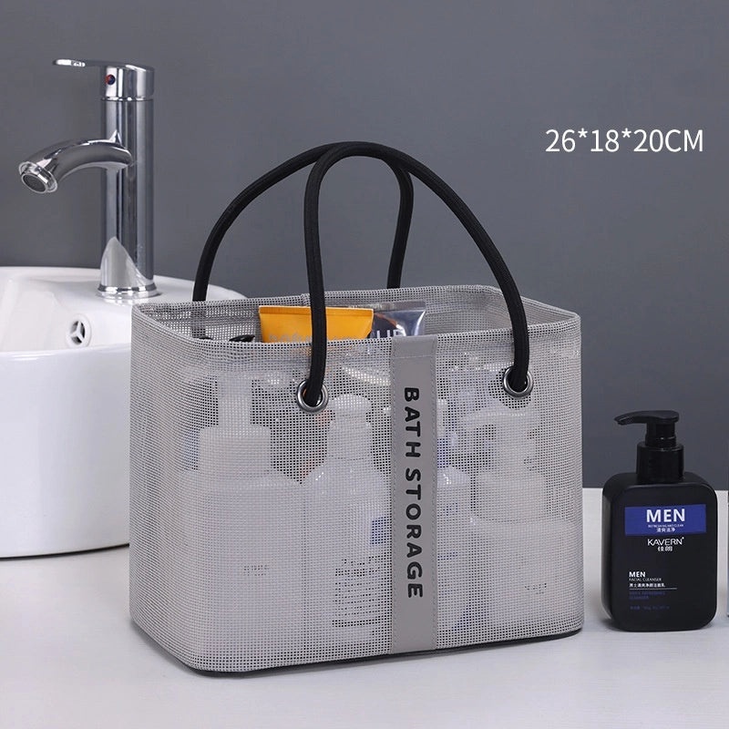 Minimalist Solid Color Mesh Plastic Storage Bag for Casual Elegant Use|Storage Bags & Organizers