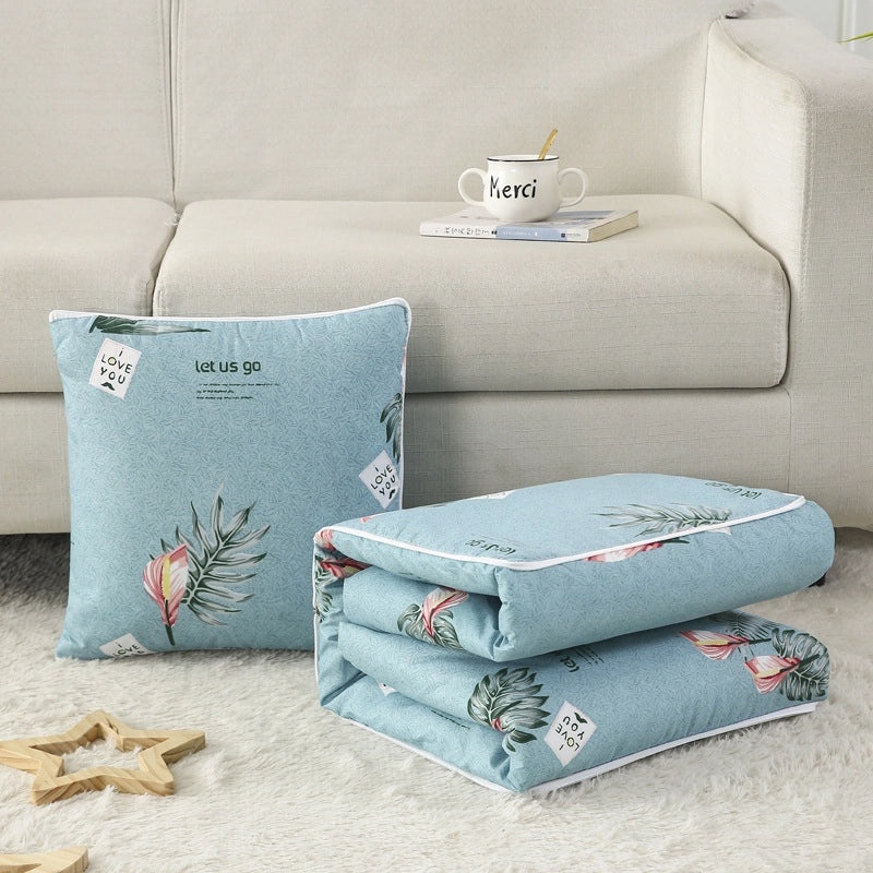 Dual-Use Home and Office Nap Pillow Quilt with Air Conditioning Feature, Printed and Foldable for Easy Storage|Home Textiles & Bedding